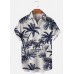 MEN'S HAWAIIAN PALM PRINT SHORT SLEEVE SHIRT 51855550