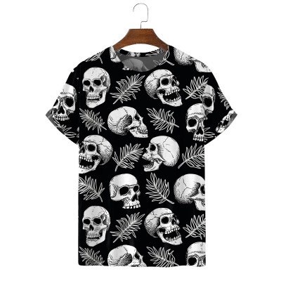 Men's Black Skull Resort Short Sleeve T-Shirt