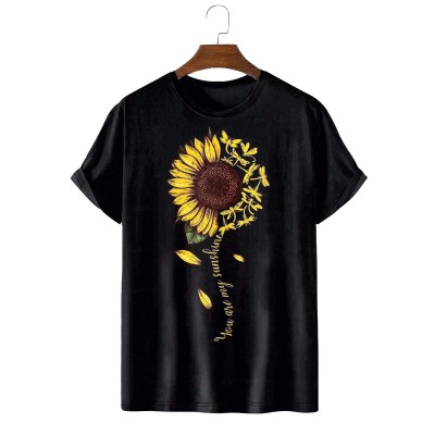 Men's Dragonfly Sunflower Short Sleeve T-Shirt