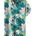 Men's Hawaiian Tropical Leaves Print Short Sleeve Shirt